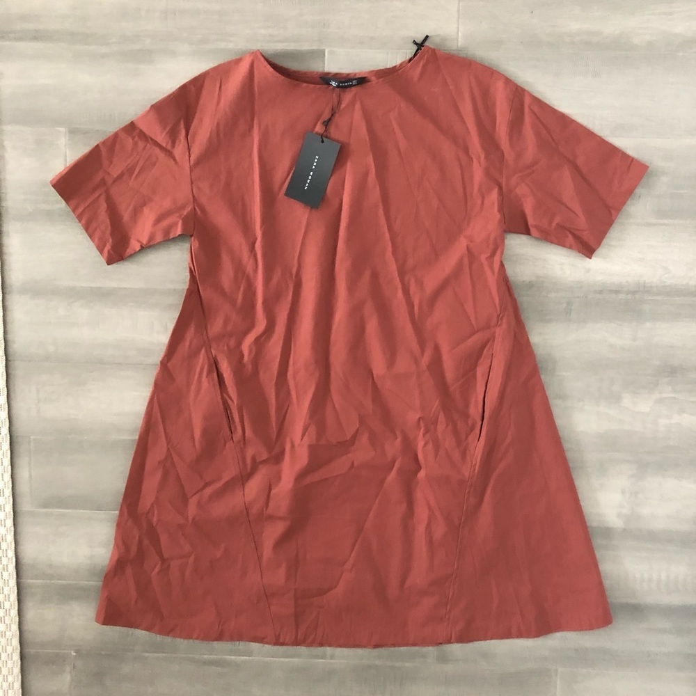 ZARA Women oversized rust colored dress size S